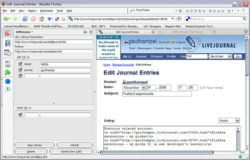 Firefox 2 experiments