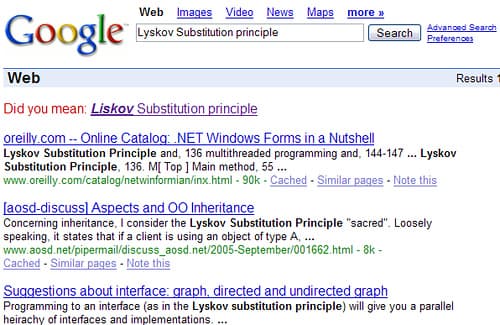 Search results and relevancy
