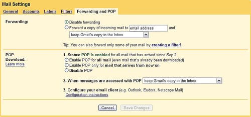 Gmail forwarding and service interoperability - an interesting observation