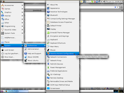 Nautilus Actions Configuration