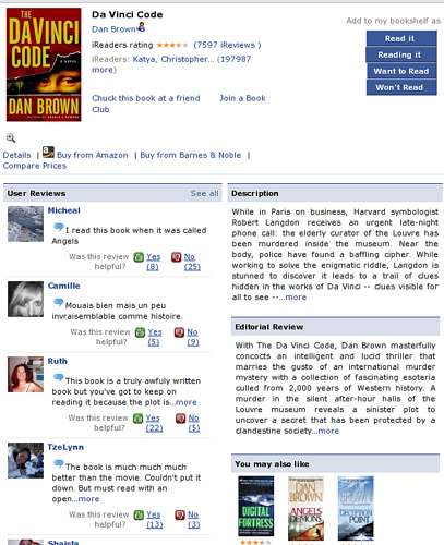 Book details for Da Vinci Code Book details for Da Vinci Code