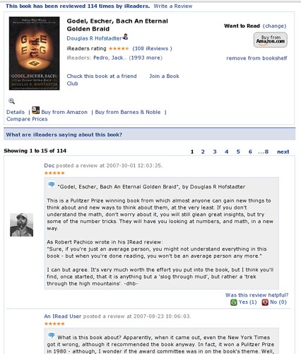 Book review page for GEB Book review page for GEB