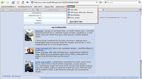 Orkut Microsummaries-307852754