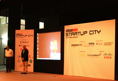 Ajit and Sanjeev taking questions after their keynote